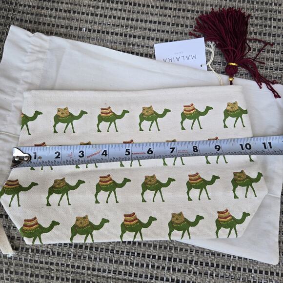 Malaika Cairo Camel Toiletry Make Up Bag - Picture 4 of 6